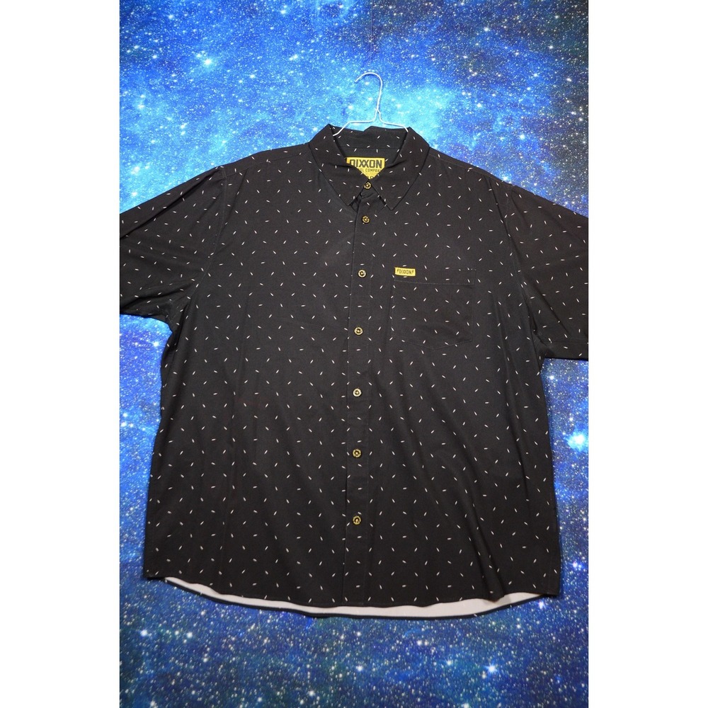 Dixxon The Bolt Shirt Mens 3XL Black Lightning Bolt Print Button-Up Casual